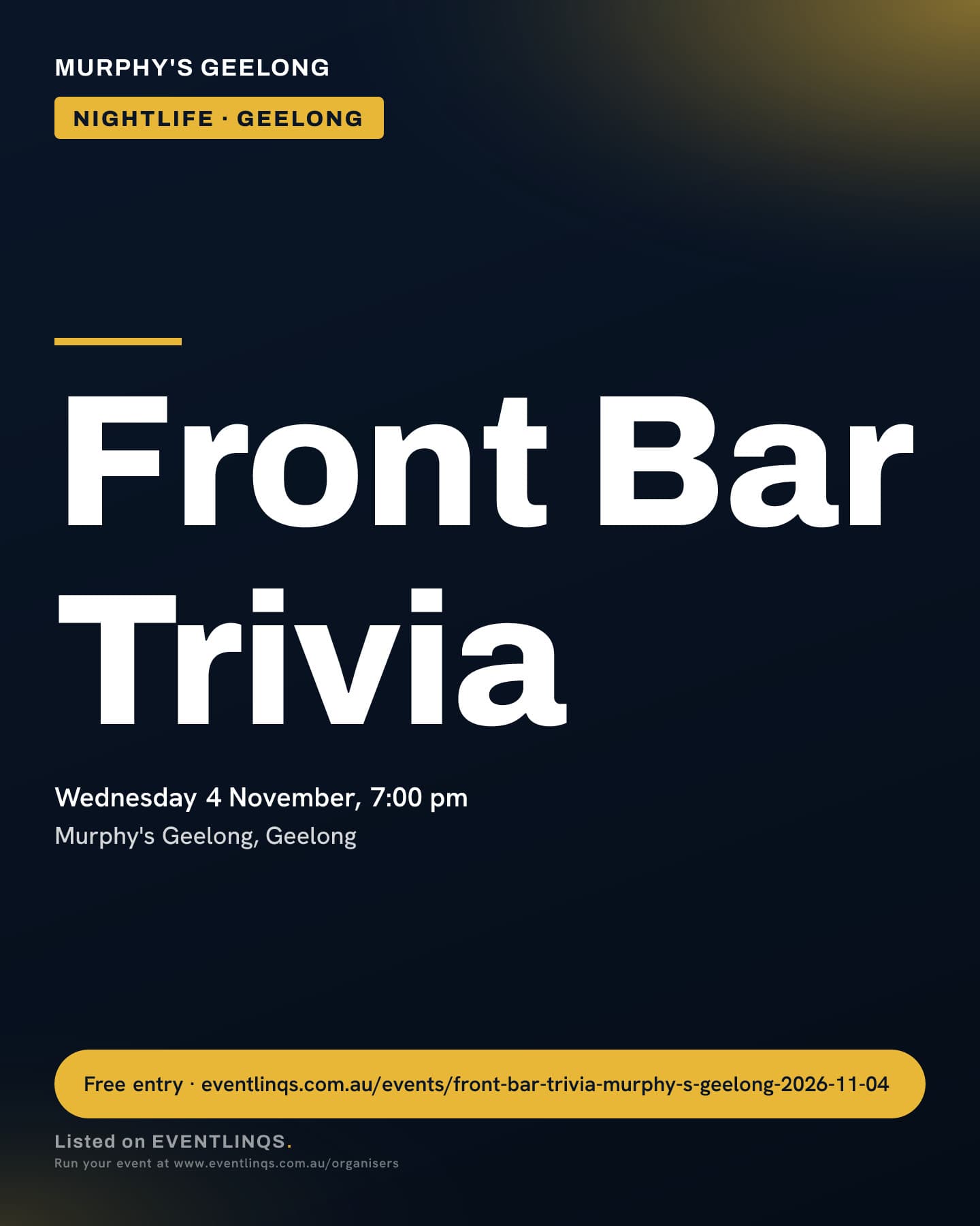Front Bar Trivia